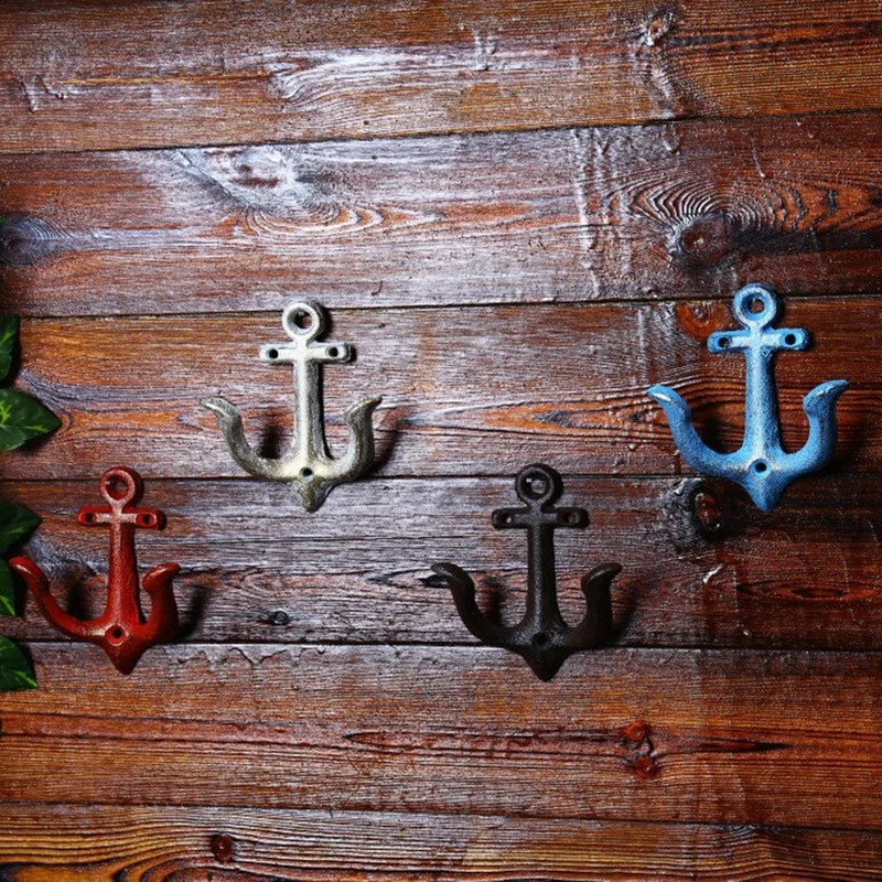 

049 Home Metal Anchor Hooks Wall Door Mounted Clothes Towel Hat Key Hanger for Hat Coat Handbag Storing Case Home Accessories