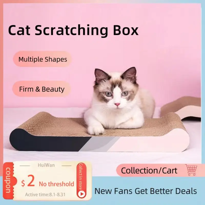 

Cat Toys Cat Scratching Board Claw Grinder Corrugated Paper Cat Supplies Wear-resistant Scratcher Cardboard Scraper for Cats