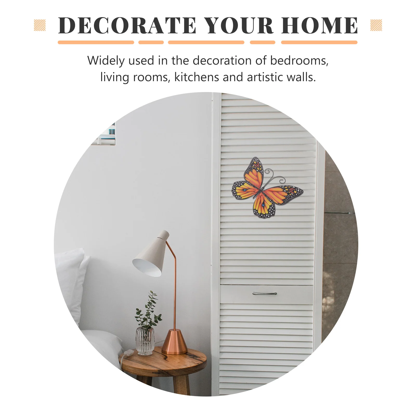 Монарх Бабочка Украшение Настенный Декоративный Железный Дом Бабочек Синий