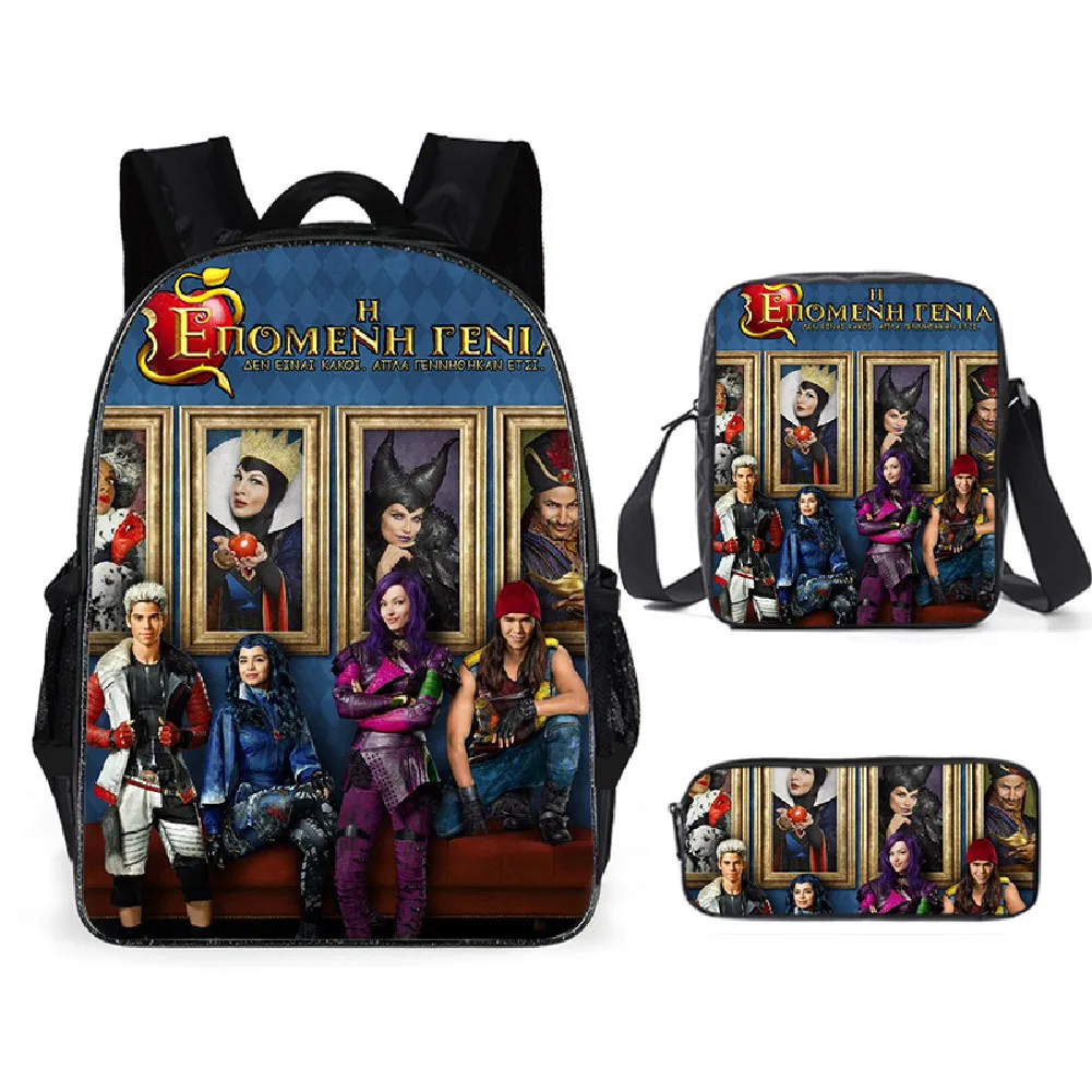 

Disney 3PCS School Bag Set Descendants 3 Printing School Backpack For Teenagers Boys Girls Student Travel BookSchoolbags
