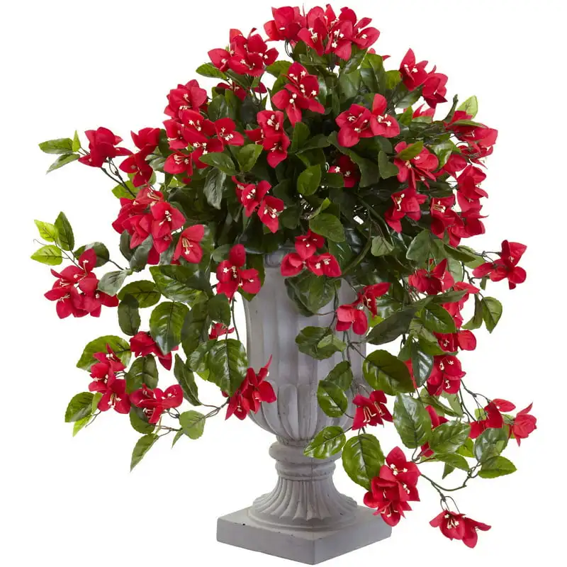 

Bougainvillea Artificial Flower Plant with Decorative Urn, UV Resistant Pampas decoration wedding Flores pequeñas para manualid
