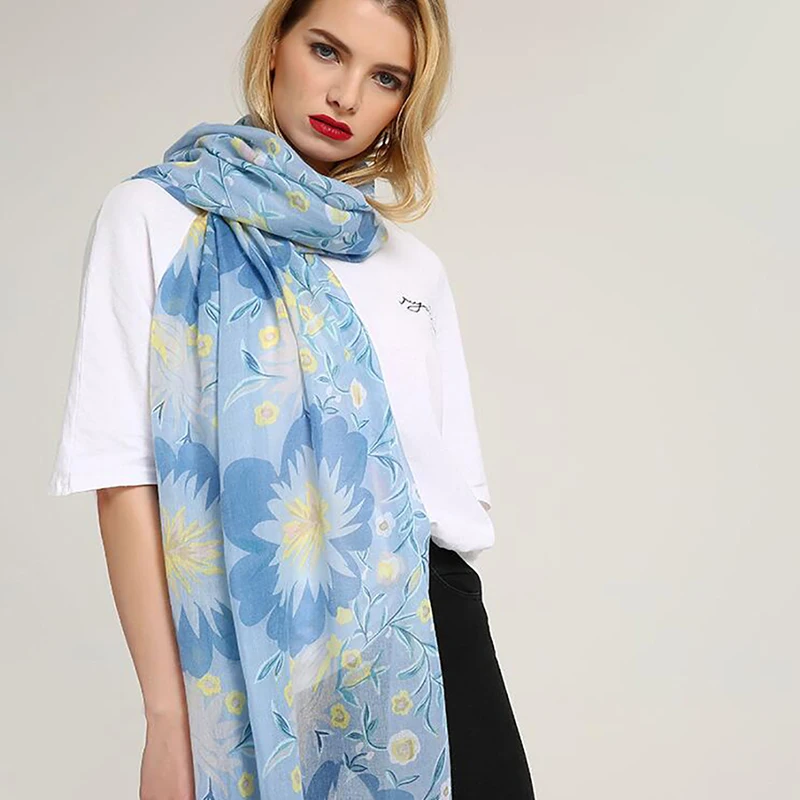 

Silk Scarf Lady Floral Print Pattern Hair Neck Square Scarves Office Ladies Shawl Bandanna Muslim Hijab Handkerchief Foulard