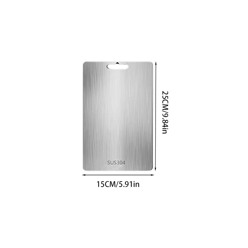 Новые титановые разделочные доски для кухни, доска из нержавеющей стали 316, утолщенная двухсторонняя пищевая портативная разделочная доска для фруктов и мяса