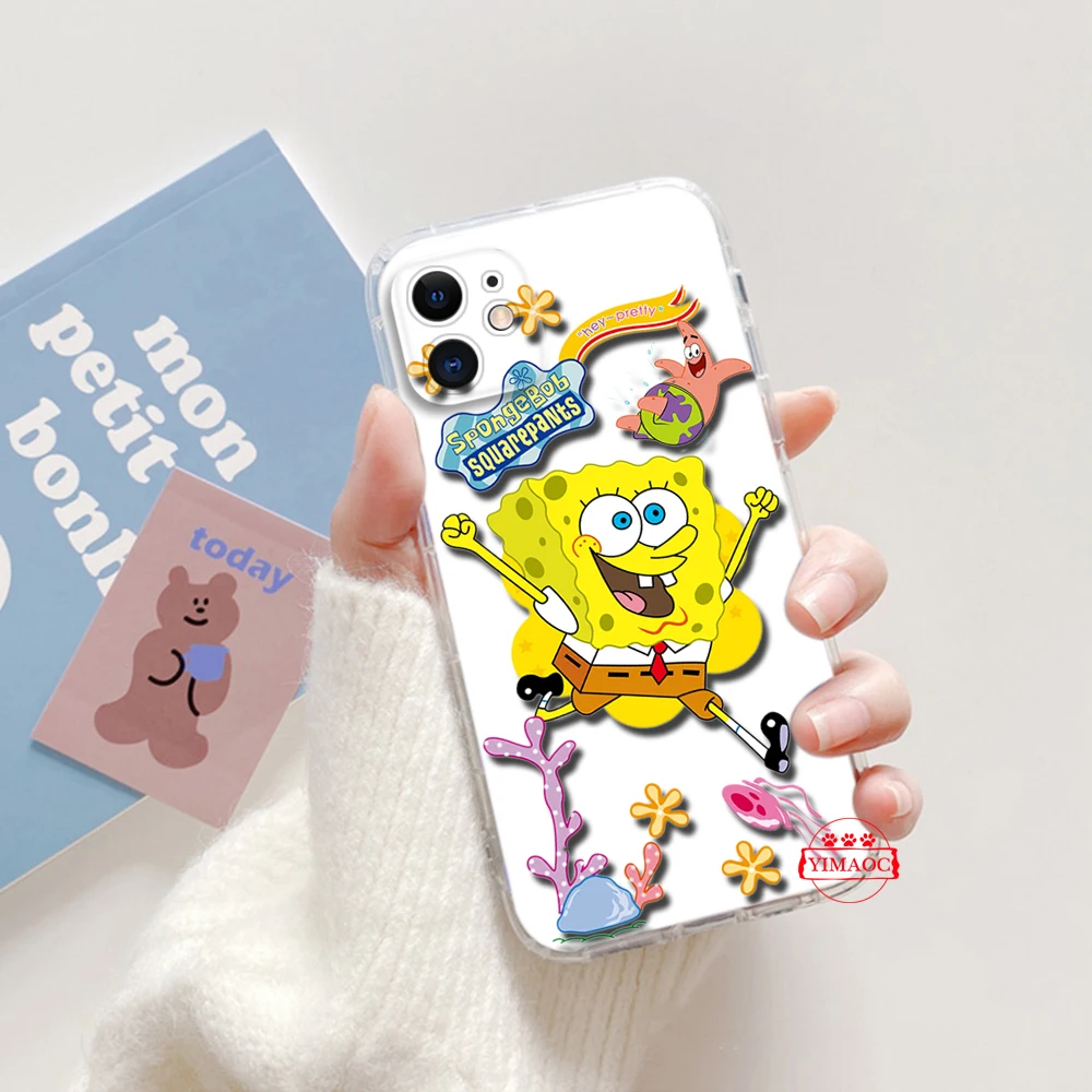 Мягкий чехол R7 SpongeBob SquarePants для LG K71 K8 Plus K9 Lite Q510 K92 Q92 Stylo 6 7 V40 V50 V60 Velvet G9 X4 Q61 Q60