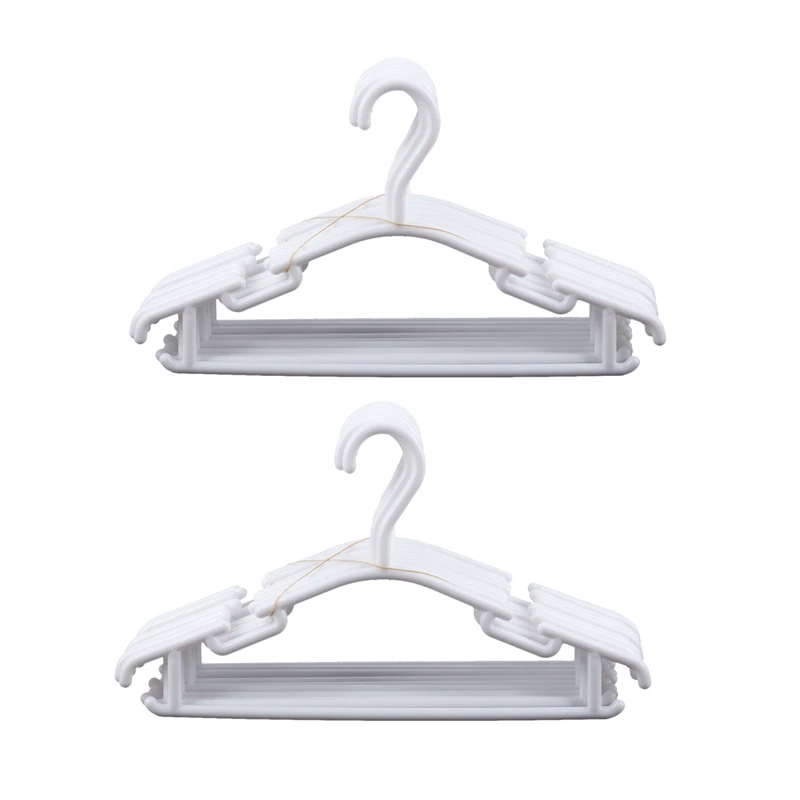 

WHITE - Pack Of 20 Pieces Hanger Non-Slip Hangers For Children's Clothes PP Hangers For Baby Or Child 27 X 15 Cm