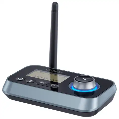 Беспроводной аудио адаптер SOOMFON, приемник-передатчик Bluetooth 5,0 с ЖК-дисплеем и разъемом AUX 3,5 мм
