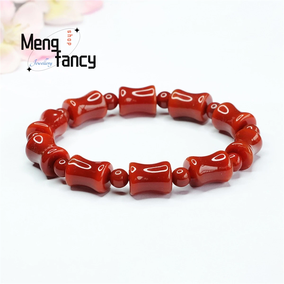 Натуральный Южно-красный агат дорога Tongzhu простой элегантный