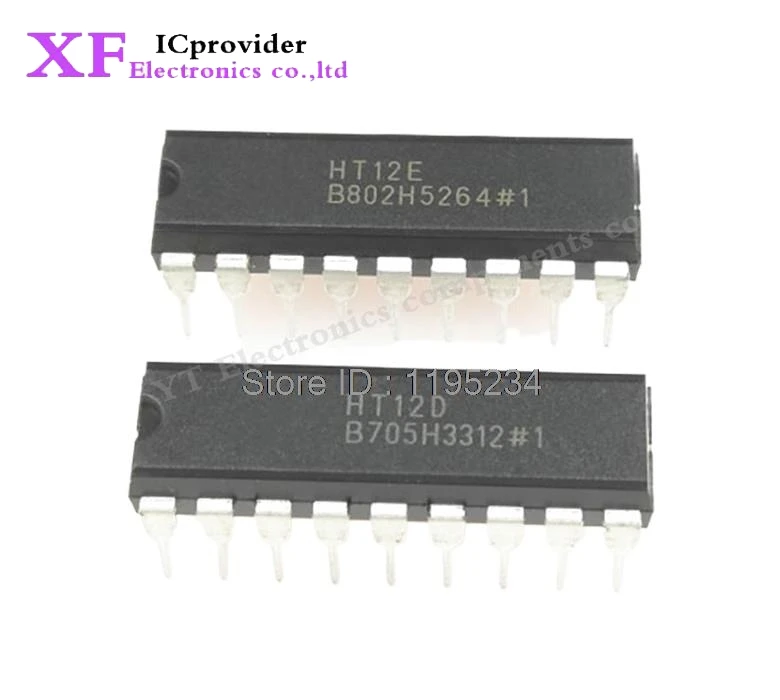 20 шт HT12D и HT12E DIP18. HT-12D + HT-12E = 40 шт. лучшее качество