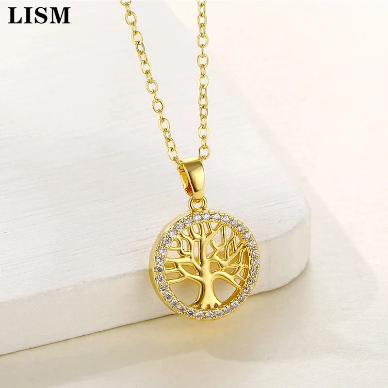 Ожерелье LISM из нержавеющей стали, популярное круглое женское ожерелье с подвеской, ювелирные изделия ручной работы для пар