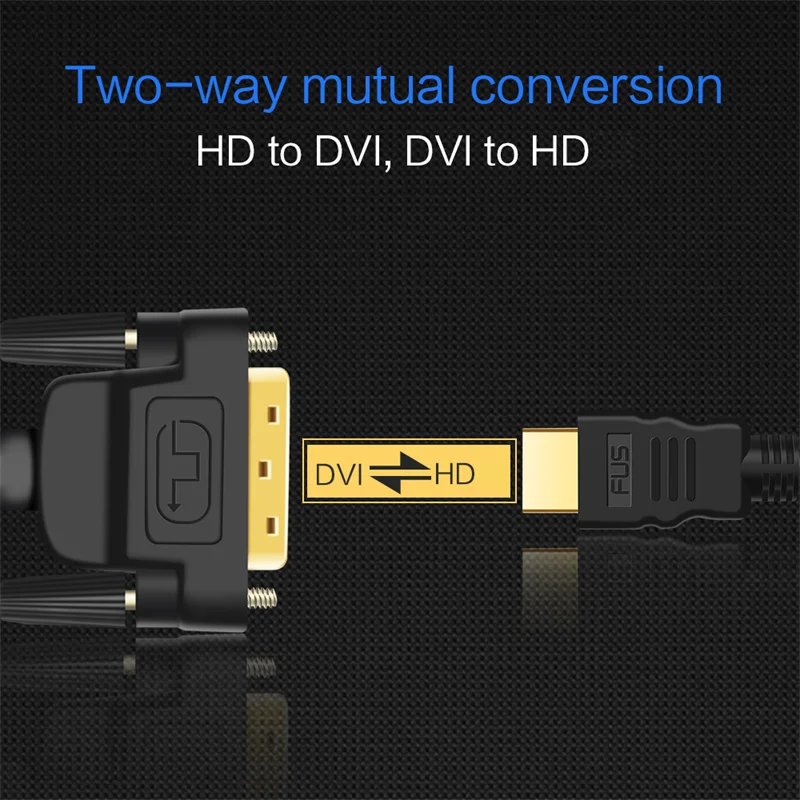 Фото Кабель-адаптер 4K HDMI-совместимый с женским и мужским разъемами DVI, двунаправленный Женский 24 + 1 кабель-адаптер HDTV для ЖК-монитора HDTV DVD №5