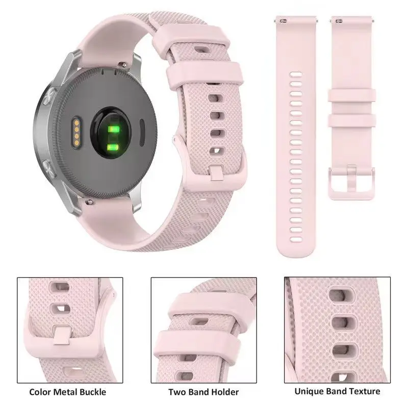 Bracelet For Garmin Venu 2S 2 Venu Replacement Silicone Watchband For Garmin Vivoactive 4S Vivoactive 3/4 Forerunner 245 Correa