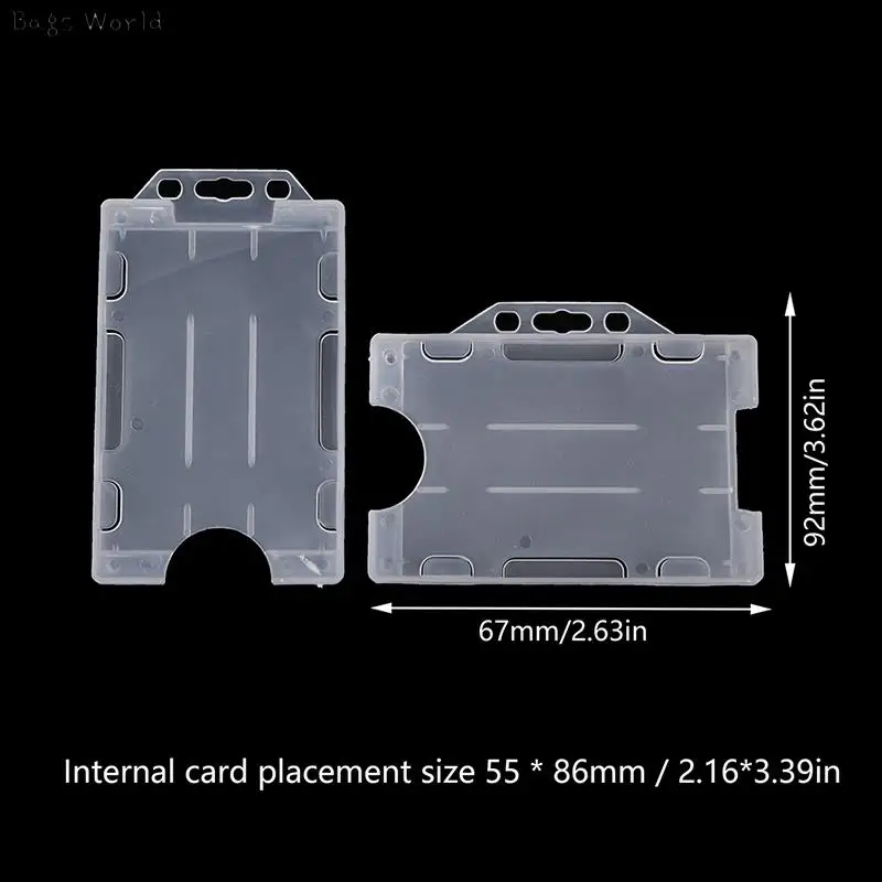 1/2pcs/4pcs Unisex Multi-use Hard Plastic Double Sided ID Card Unisex Badge Work ID Card Holder Durable Protector Cover Case images - 6