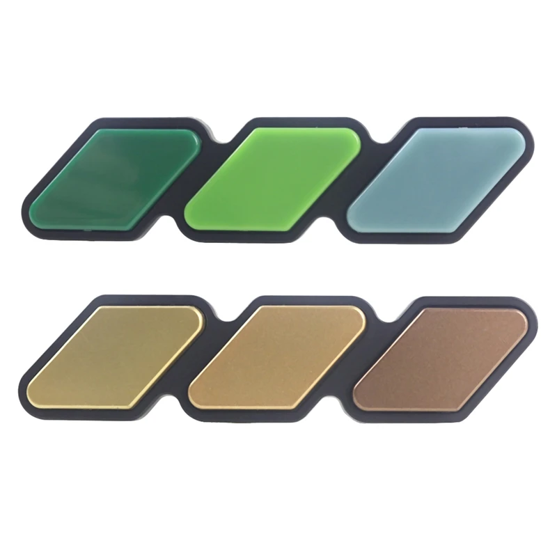 

2 Set For Toyota Tacoma 4Runner 3 Grille Badge Stickers Decals Auto Car Styling Tri-Color Cyan & Tri-Color Gold