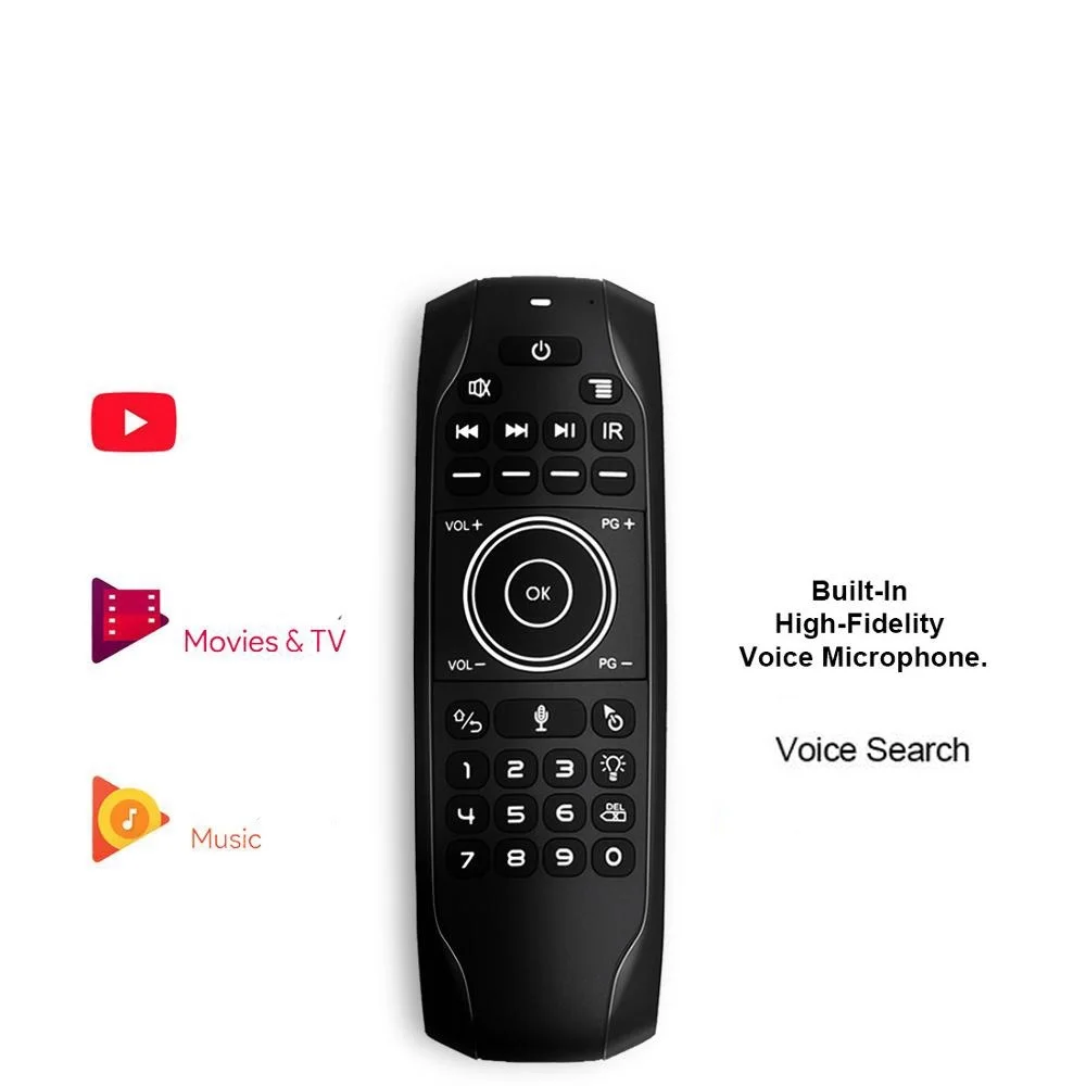 

G7V Pro Backlit Russian mini Keyboard 2.4G Wireless Air Mouse Gyroscope Google Voice Remote Control G7 for H96MAX Android TV BOX