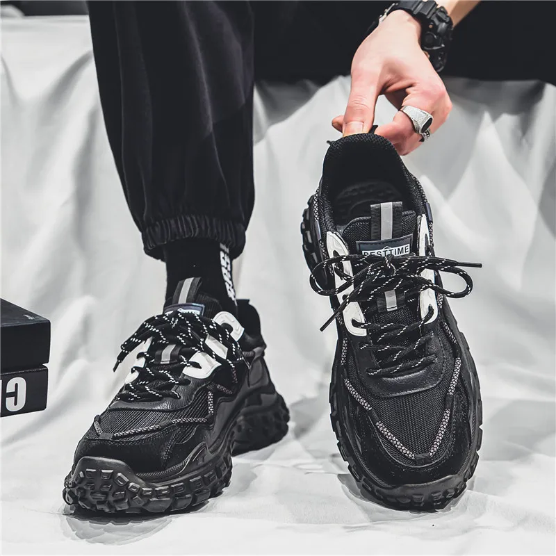 Кроссовки мужские сетчатые для бега Повседневные Дышащие Нескользящие легкая