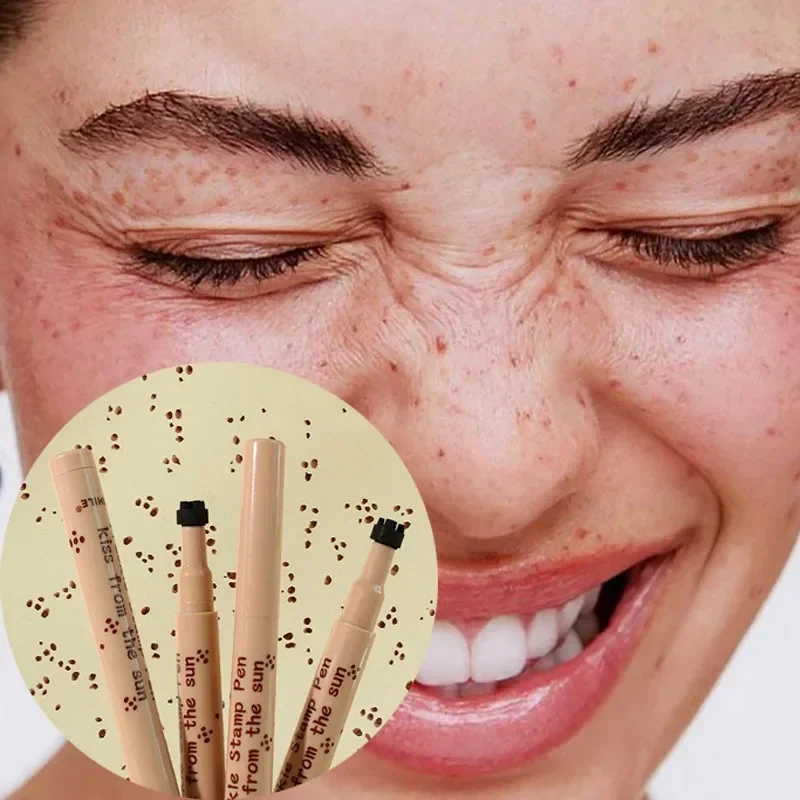 5-точечная жидкая ручка-штамп для веснушек кофейно-коричневая натуральная