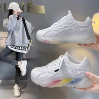 women rainbow sole shoes laces fashion breathable casual sneakers custom zapatillas mujer mesh luxurious girls feaml