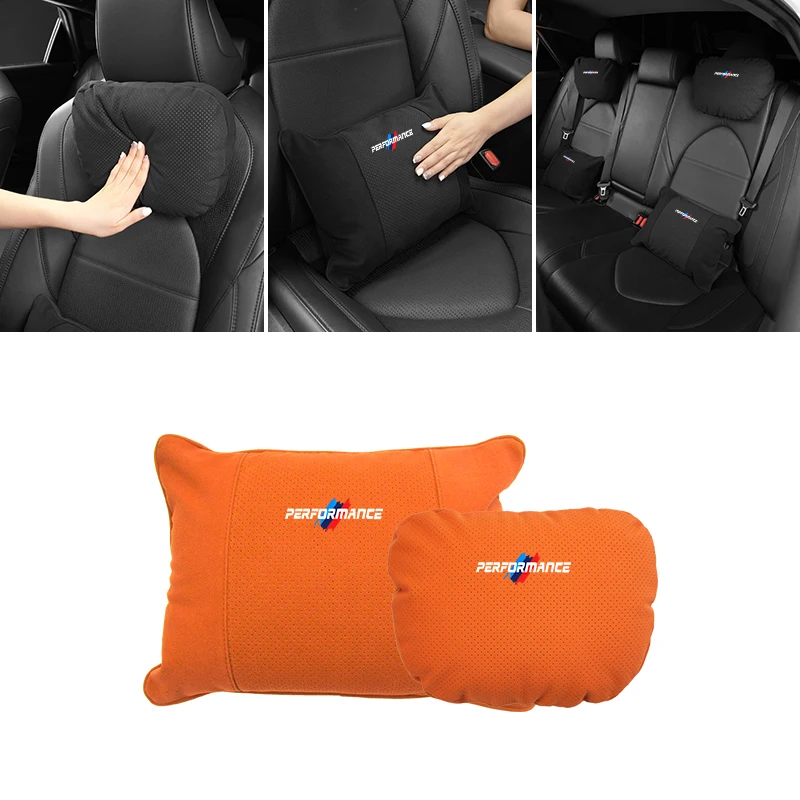 Автомобильный логотип поясничный подголовник меховая дышащая подушка для шеи