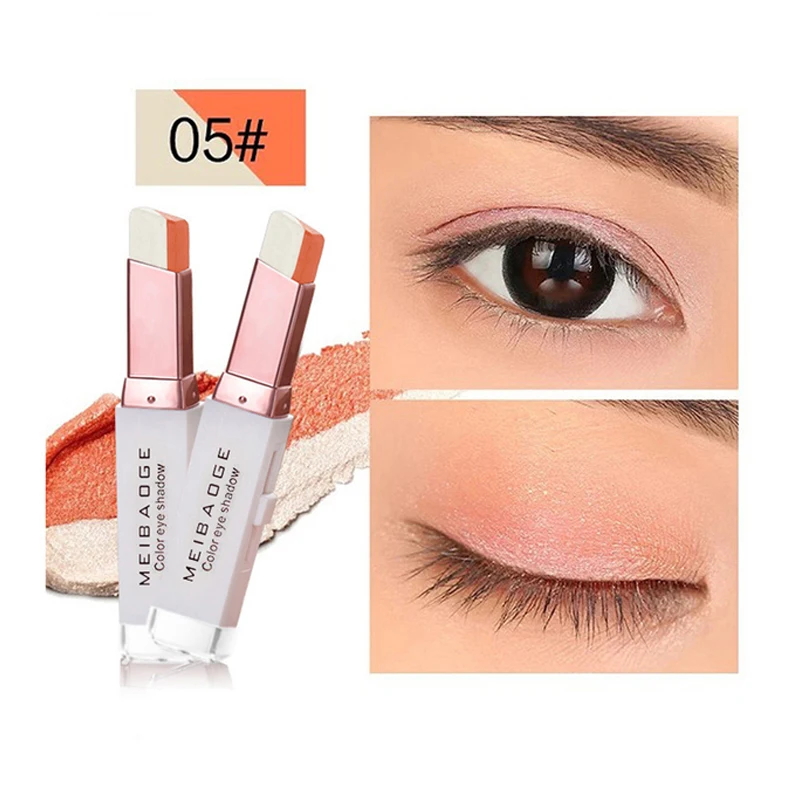 Ленивые тени для век Стик стерео двойной цвет ручка водонепроницаемые легко