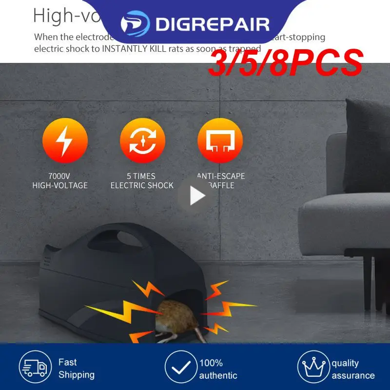 

3/5/8PCS 2.4ghz Rat Pest Trap App Control Wireless Mousetrap Sensor High Sensitivity Wifi Tuya Black Mousetrap Mouse Catcher