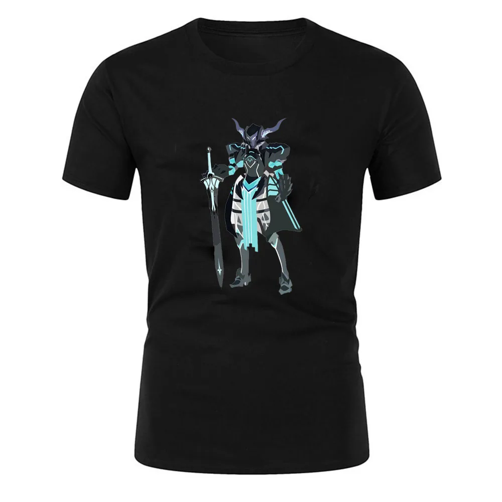 

Футболка мужская оверсайз, хлопковая рубашка, одежда для мужчин, с принтом аниме люди, [Объект], Базовый стиль