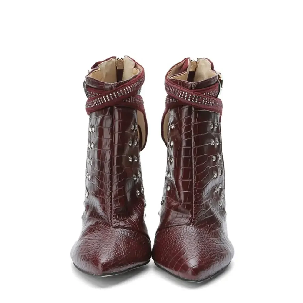 ASIOFU/Новые женские туфли-лодочки ручной работы на высоком каблуке с кристаллами и