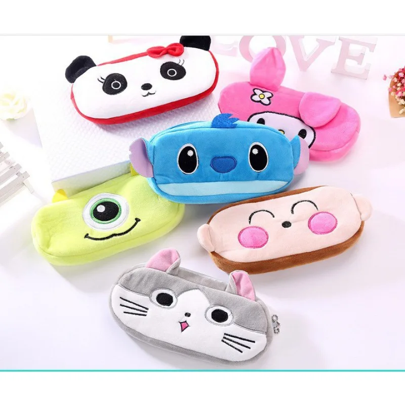

Cute Plush Cartoon Storage Bag Wrist Coin Wallet Women Pouch 2022 New Comfortble Soft Cartoon Animal Pencil Case for Kids Girls