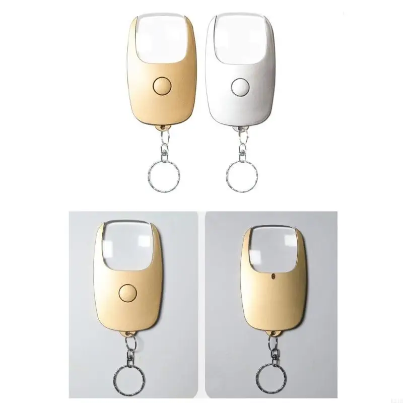 Фото E21B Hearheld Eye Loupe Bulchain Magnifier со светодиодным светом для чтения газет №5