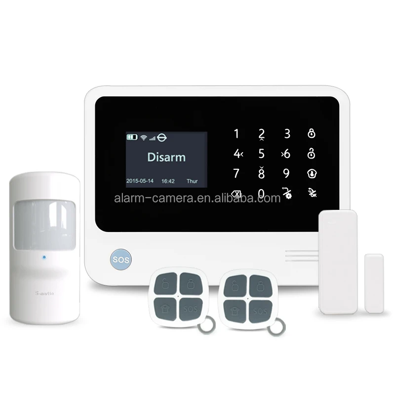 

Smart home alarm system support 100 IP Cameras!TCP/IP cloud Wireless WIFI/GPRS home security system support CID function