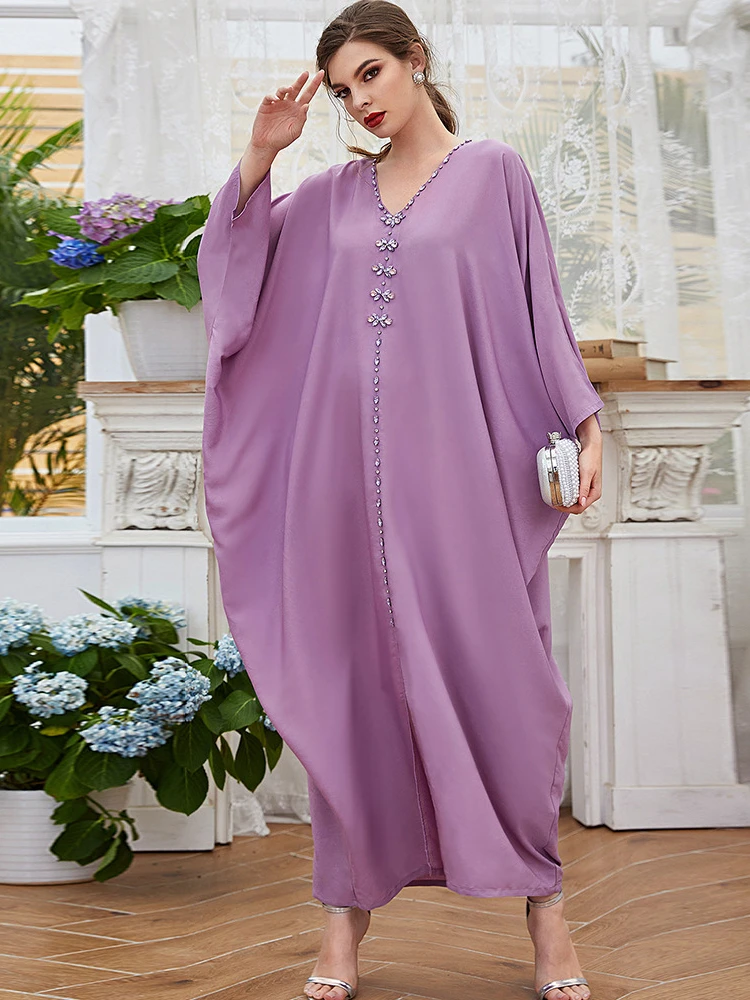 

New Dubai Arab Muslim Abaya Dress Women Modest Kimono Print Moroccan Kaftan Islam Maxi Dresses Islamic Party Vestidos 2022