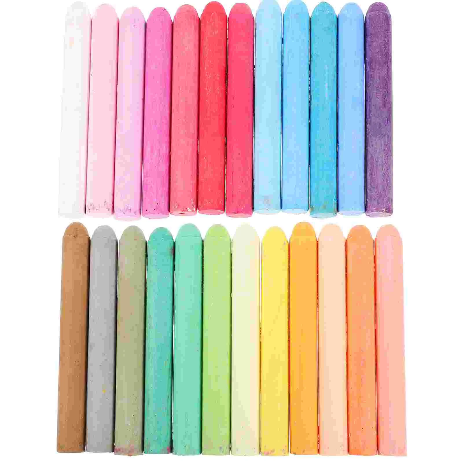 

24pcs Portable Teachers Chalks Water-soluble Colored Chalks Safety Chalks Blackboard Painting Chalks