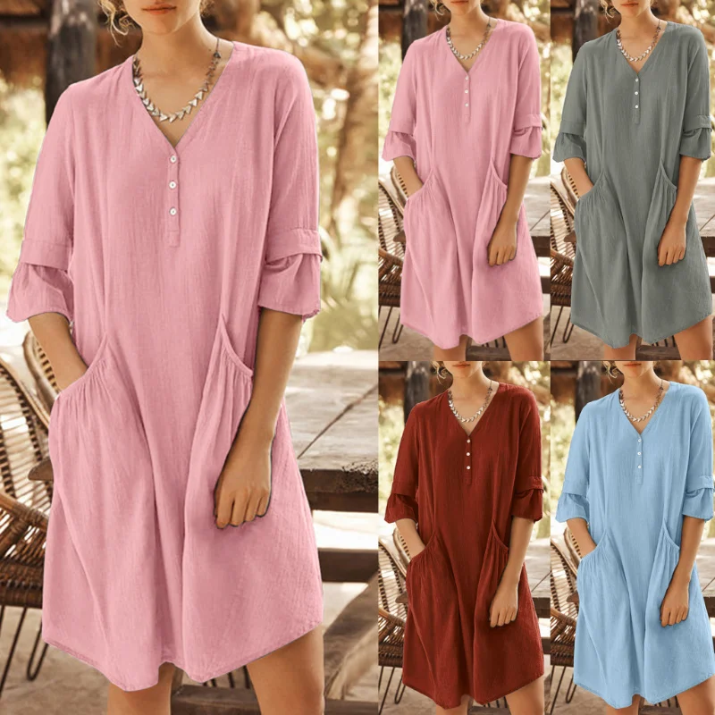 

Женский комбинезон на пуговицах, с рукавом и V-образным вырезом