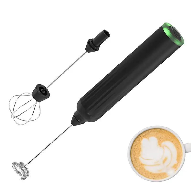 

Electric Milk Frother Coffee Frother Handheld Egg Beater 3 Speeds Adjustable High Powered Double Whisk Mini Foamer Detachable