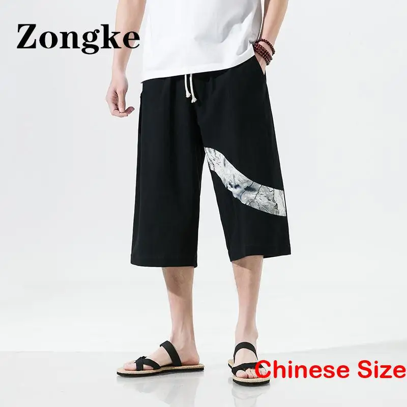 

Zongke Linen Men's Trousers for Men Clothings Pants Mens Joggers Jogger Male Clothes Pant Dropshipping Korean 5XL 2023 Summer