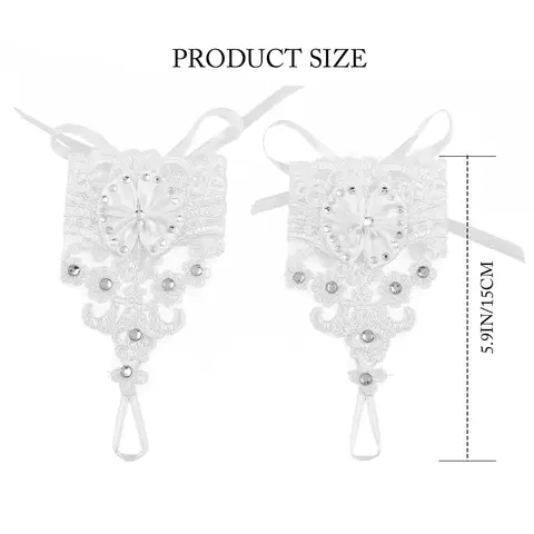 Белые кружевные перчатки с закрытыми пальцами для невесты для свадебных вечеринок танцев свадебные аксессуары