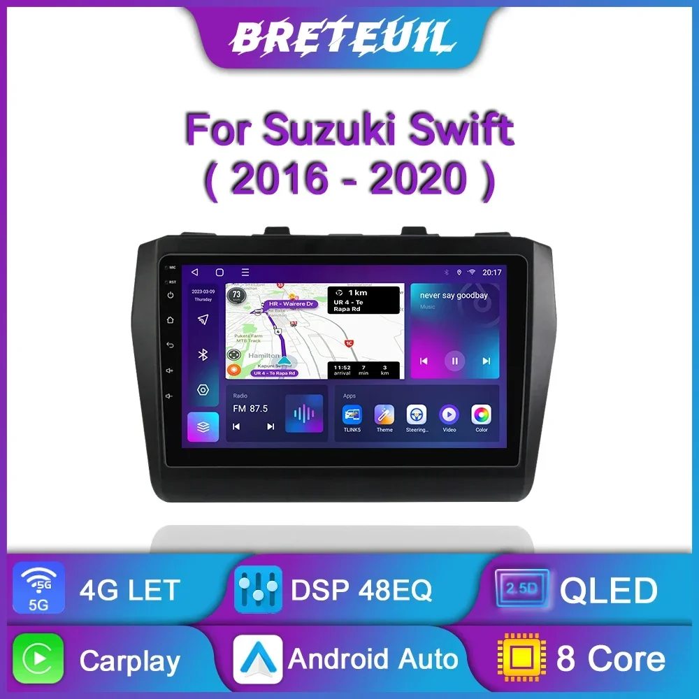 Для Suzuki Swift 2016 2017 2018 2019 2020 Android Car Radio Multimedia Vdieo Player Navigation GPS Carplay Touch Screen Auto Stereo Intelligent