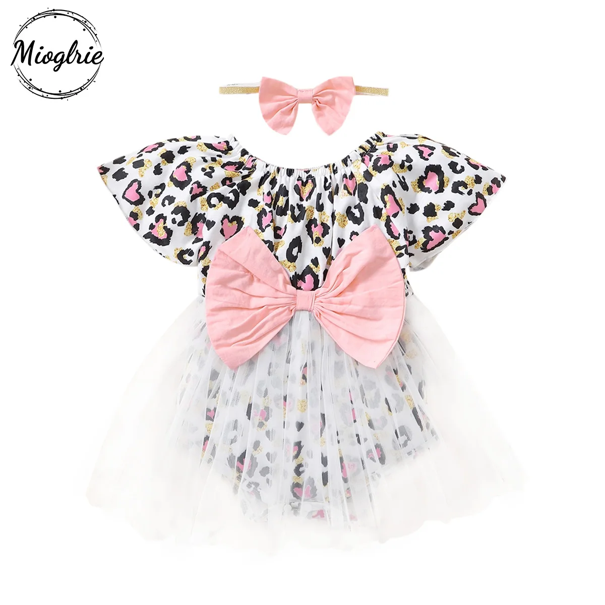 

Infant Baby Girl Clothes Short Sleeves Leopard Print Romper Dress Baby Girl Summer Fashion Outfit baju Baby Girl Jumpsuit Costum