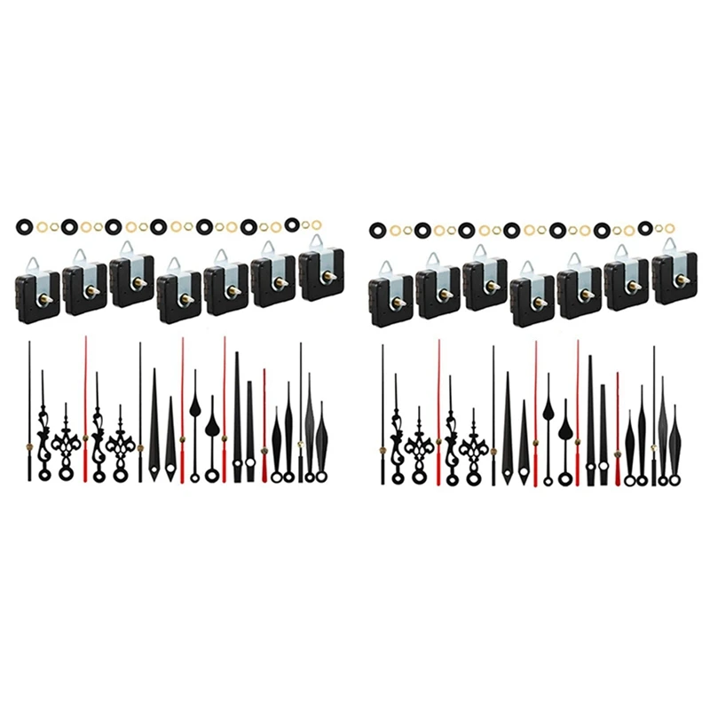

Кварцевые часы с механизмом движения, 14 комплектов, бесшумные короткие часы с рукоятками, детали механизм настенных часов