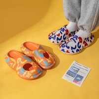 women man slippers sandals damping slides eva female fashion graffiti lovers bathroom beach shoes large size platform slippers