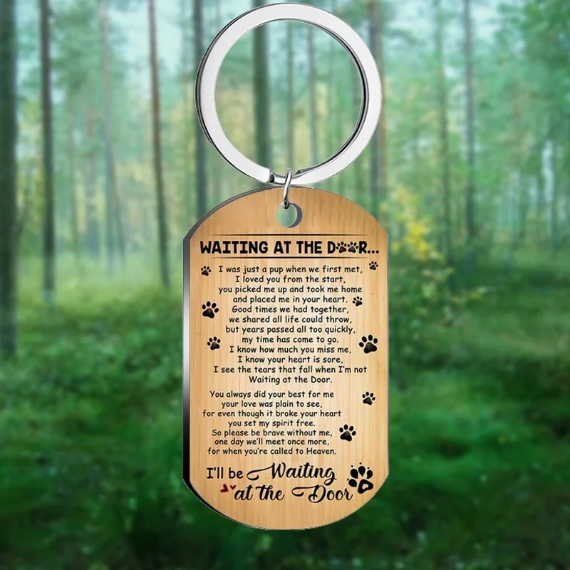 Брелок для ключей с надписью Женский цветной печатный мужчин принтом собачьей