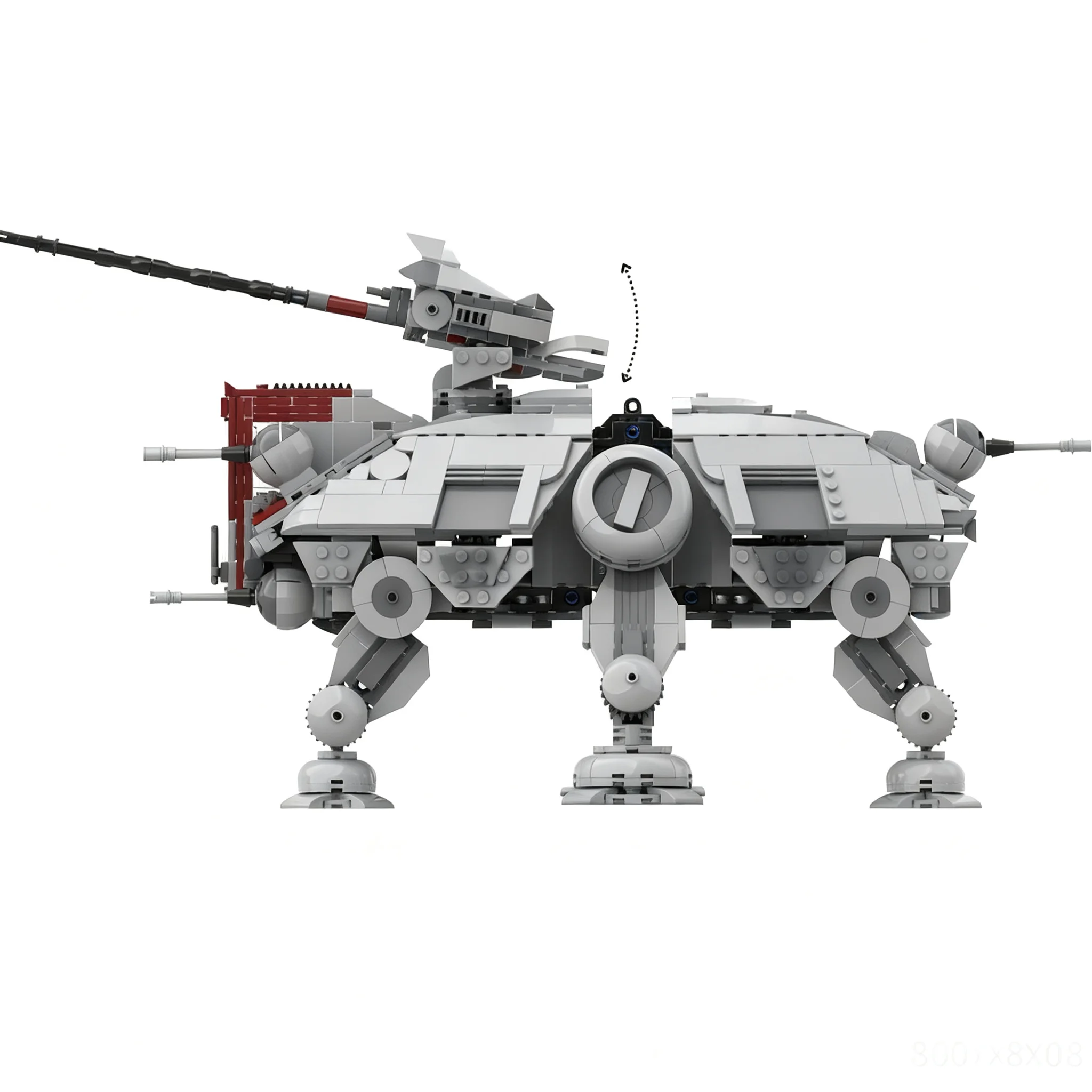 Фото 1336 деталей MOC UCS AT-TE - Минифигурка с интерьером, серия Star Battle Ultimate Collector, модель из строительных блоков, рождественский подарок, игрушка №2