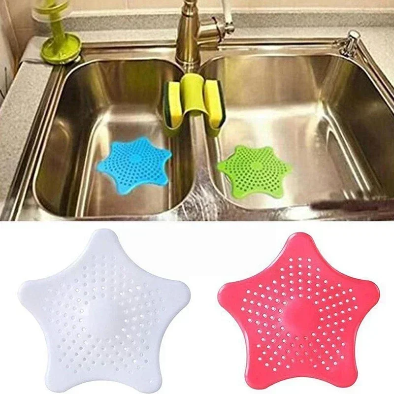 

Kitchen Sink Strainers Sink Filter Pvc Five-pointed Waste Strainer Filter Shower Sink Accessory Star Drain Bath Sewer House