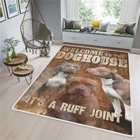 american staffordshire terrier dog area rug 3d all over printed non slip mat dining room living room soft bedroom carpet 01