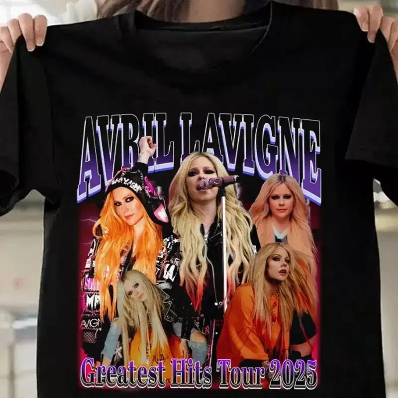 Фото Классическая футболка Avril Lavigne Tour 2025 для фанатов, мужская, размеры S-235XL, артикул 13D135 №1