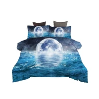 euro 3d printed bedding set beach ocean scenery duvet cover polyester queen king size comforter sets single double bed clothes