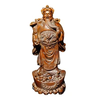 7 boxwood wooden statue modern home decor sculpture god of wealth buddha mammon decor desk study souvenir amusing