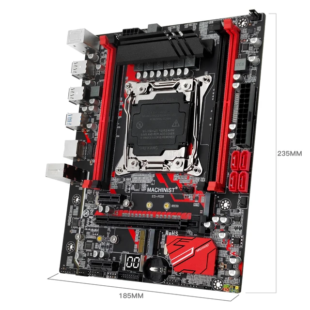 MACHINIST E5 RS9 X99 Motherboard Set Kit Xeon E5 2660 V3 CPU Processor 16G(2*8G) DDR4 RAM Desktop Memory 2666MHz SSD M.2 M-ATX 3