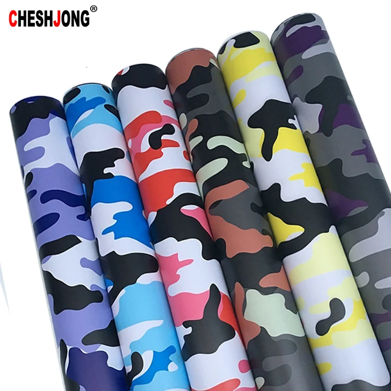 

Cheshjong Camo Vinyl Film Car Wrap Camouflage Wrapping Car Sticker Computer Skin Scooter Auto Car Styling Accessories30x100cm