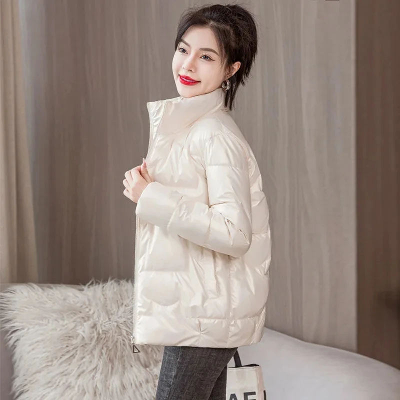 Women's Short Korean Loose Down Padded Jacket Women's Slim Fit And Meat-Covering Fashion Padded Jacket Solid Color Winter Parka