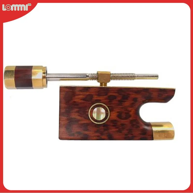 

High Quality Selected Snakewood Polish Violin Bow Frog Fiddle Frog W/Gold Fitting Paris Eye Inlay Screw For 4/4 Size Fiddle Arch